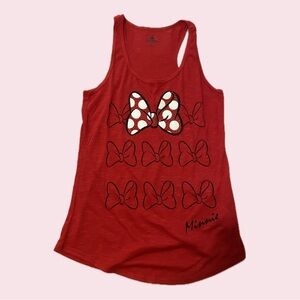 Red Disney Minnie Mouse Tank Top with Bow Design